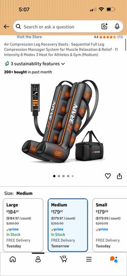 Air compression leg recovery boots, massager