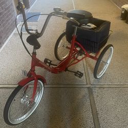 Adult 3 Speed Foldable Tricycle