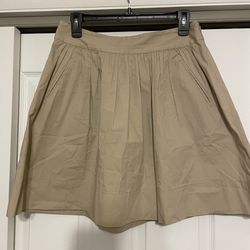 Banana Republic Beige Pleated Skirt - Size 4