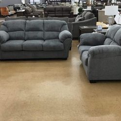 Allmaxx Pewter Living Room Set (Sofa And Loveseat) Couch Sofa Sectional Options 