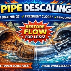 Pipe Descaling Service - Fix Slow Drains & Stop Backups Fast