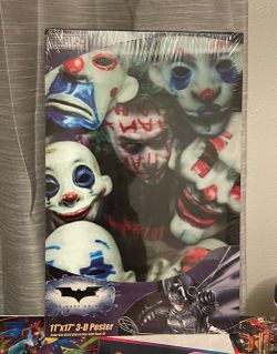 The Dark Knight Joker Lenticular Poster, 2008, 11”x17”. 3D. Brand New Sealed