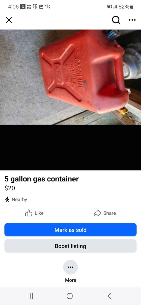 5 Gallon Gas Container