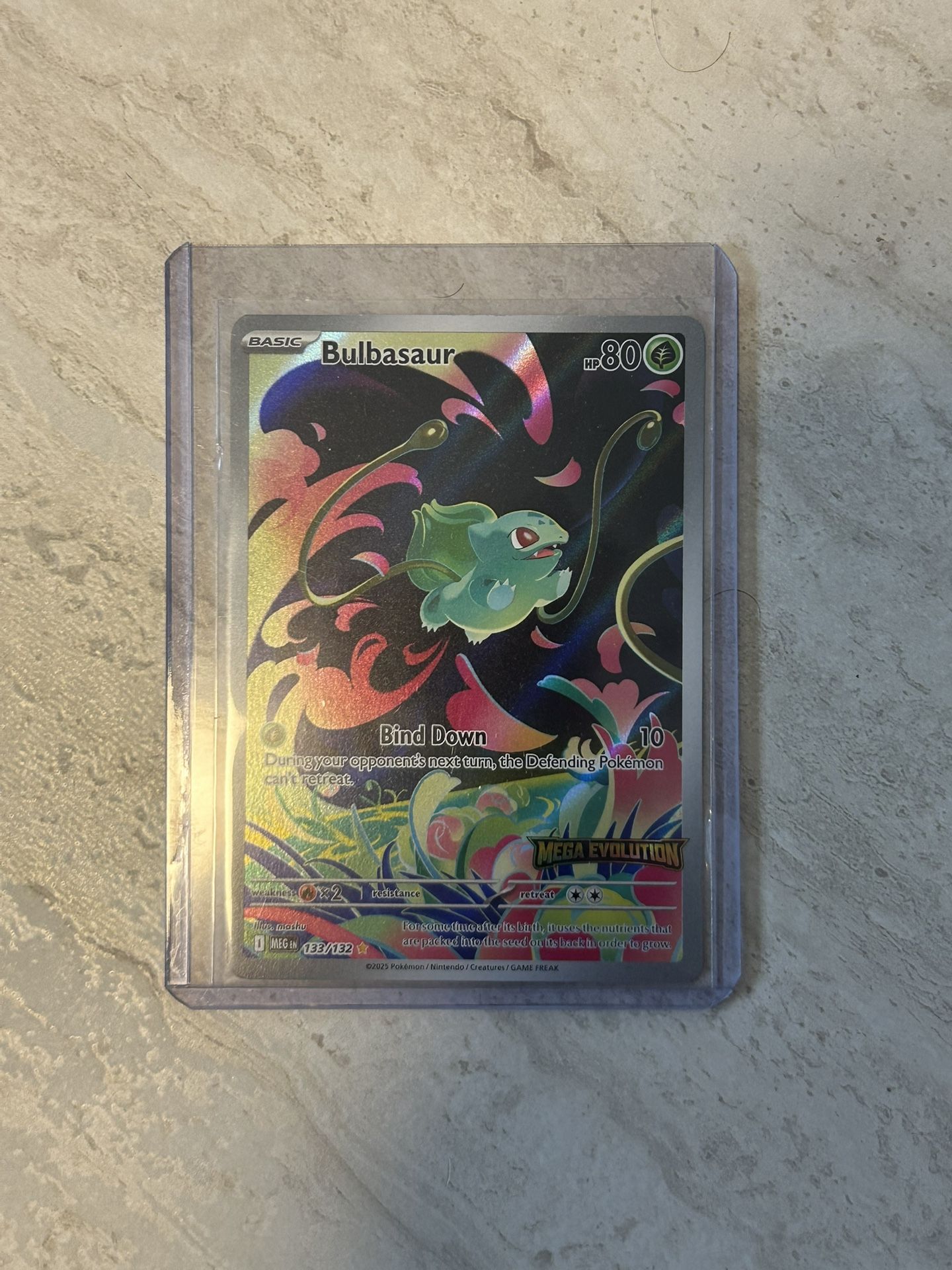 Pokemon Bulbasaur 133/132 Pokemon TCG Mega Evolution Stamped Promo