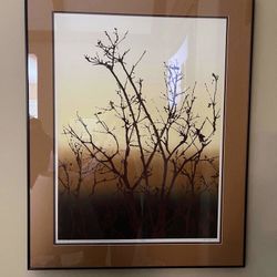 Near mint framed Jim Boutwell "Oak Brush II" Hand Signed Fine Art Serigraph Prnt