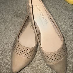 Tan Pointed Flats 
