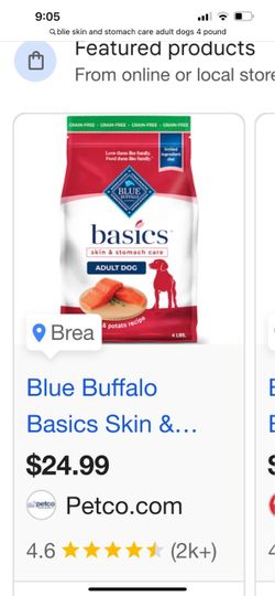 Blue Buffalo dog food 4lbs. Brand new