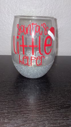 NEW! Christmas stemless wineglass