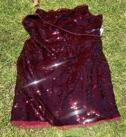 Maroon and light blue sequin dress brand new