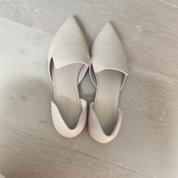 Vince Nude Flat Shoes-made In Italy