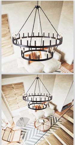 Candelabro De Rueda con 2 Niveles de 36 luces