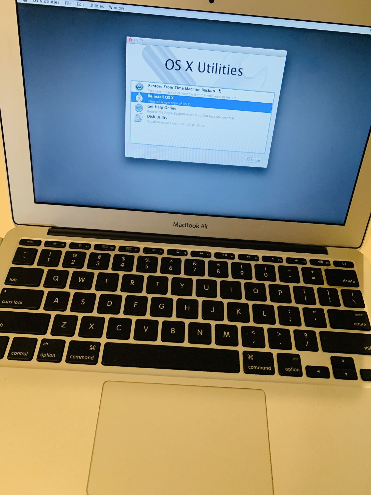 MacBook Air Works But Need New OSX Install  2011