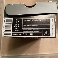 Jordan 3 Retro + FL Gators Baby Shoes