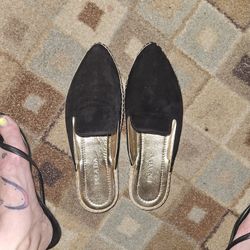 Prada Suade Whipstitch Trim Mules Women's Size 7