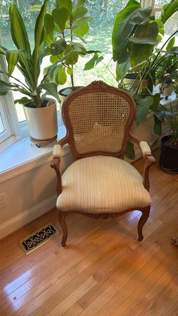 French Provincial Cane Back Armchair