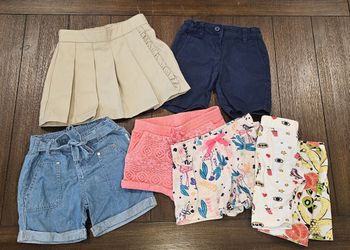 Lot Of Girls Clothes Size 5 Skirt, Shorts
