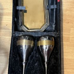 Goblet Wine Cups & Tray