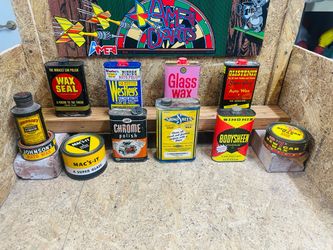 Vintage Car Wax Cans