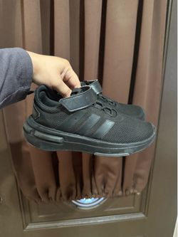 Boy adidas black shoes