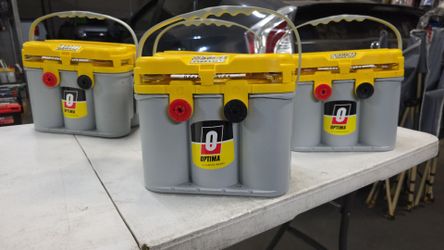 Optima Yellow AGM Side Post, Top Post Battery Group Size 34/78 - YEL34/78
