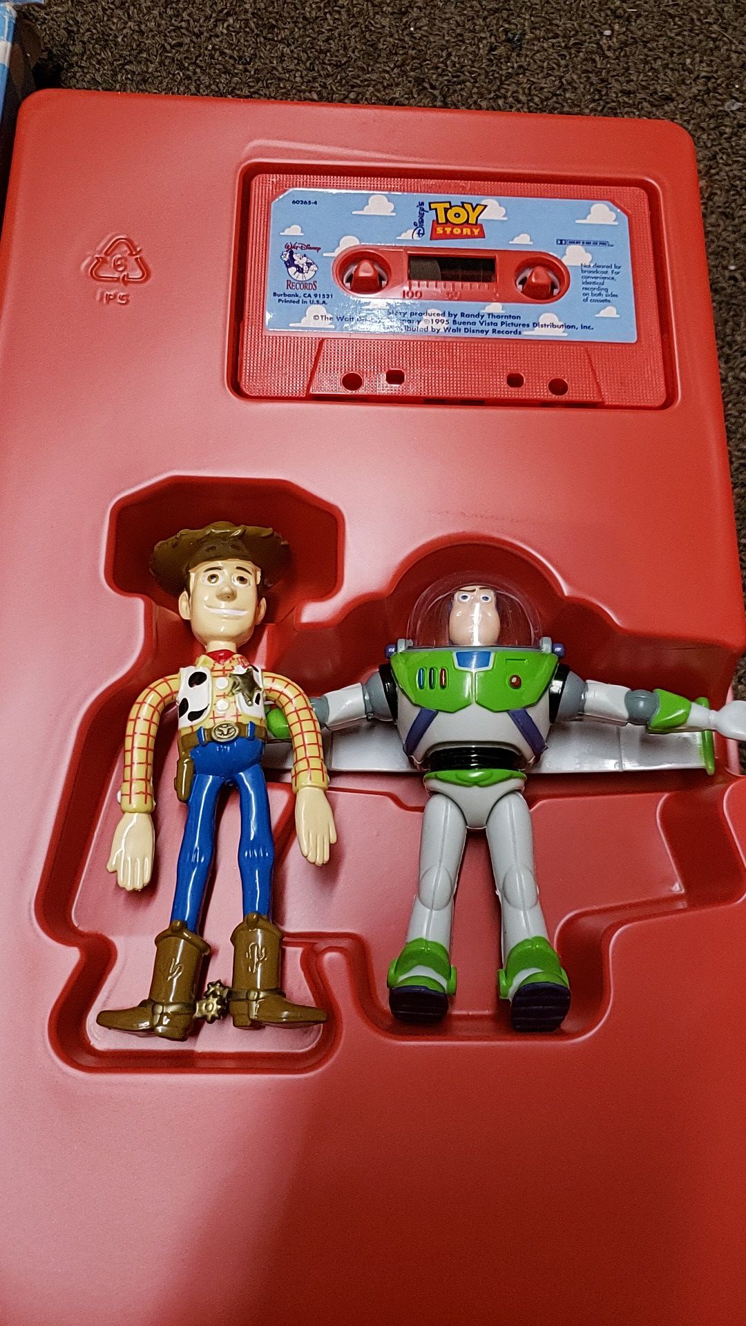 1995 Toy Story Read Along Play Pack Cassette Bendable Figures