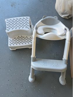 Toddler baby potty training seat and step stool