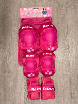 Razor Elbow/Knee Pad + Wrist Guard Set Pink Youth 8+