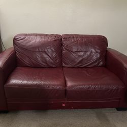 Red Leather Couch