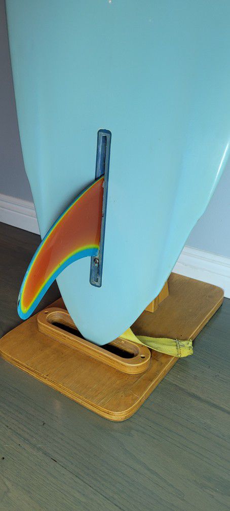 Vintage Rick 1970's Single Fin Surfboard, Shaped By Bill "Shros" Shrosbee, All Original Excellent Condition. 