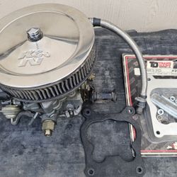 Marine Quadrajet Carburetor w/K&N Arrestor & 1"Spacer