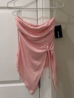 Pink Strapless Summer Blouse ~ Size Medium