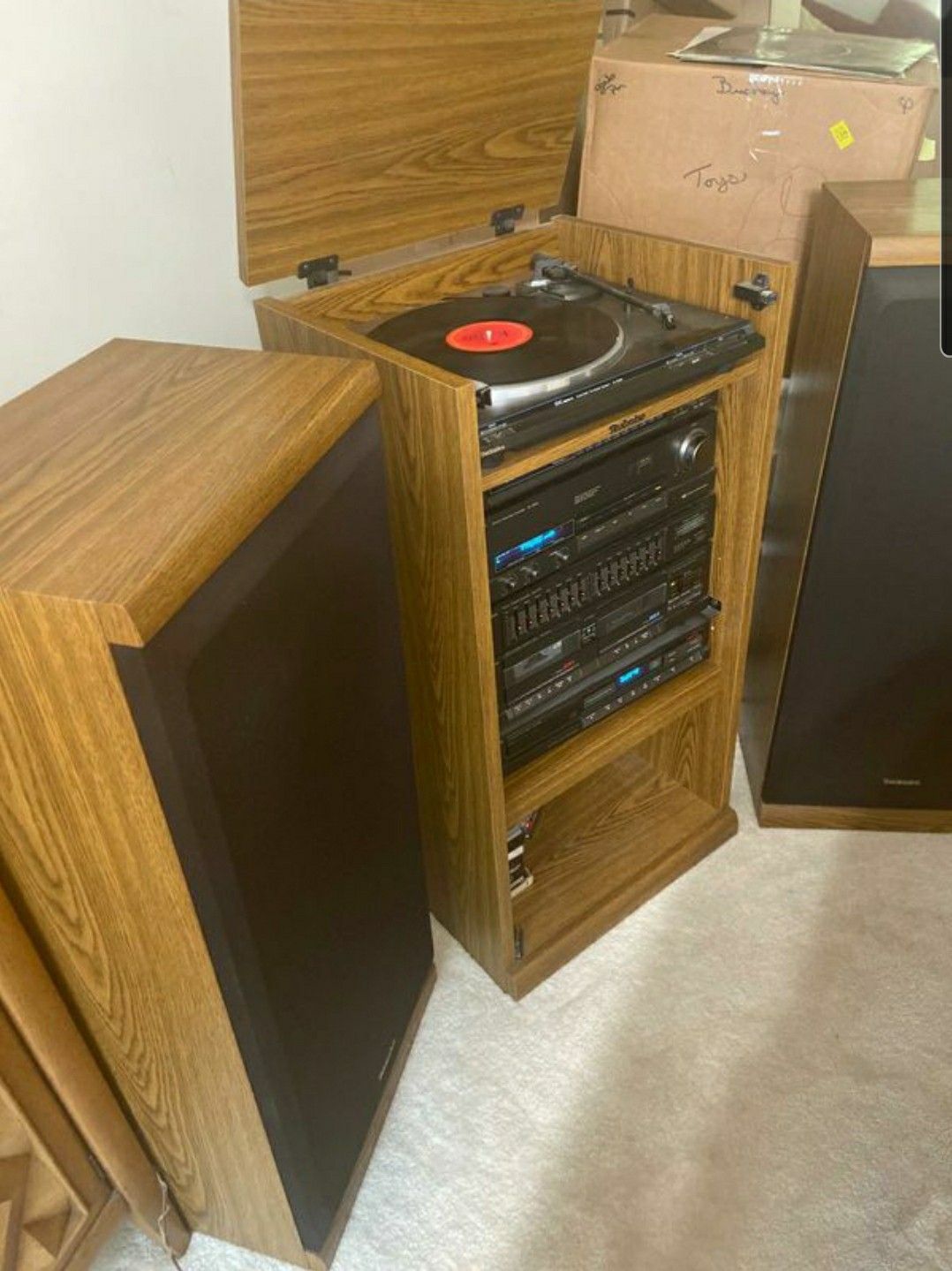 Vintage Technics Stereo System with turntable
