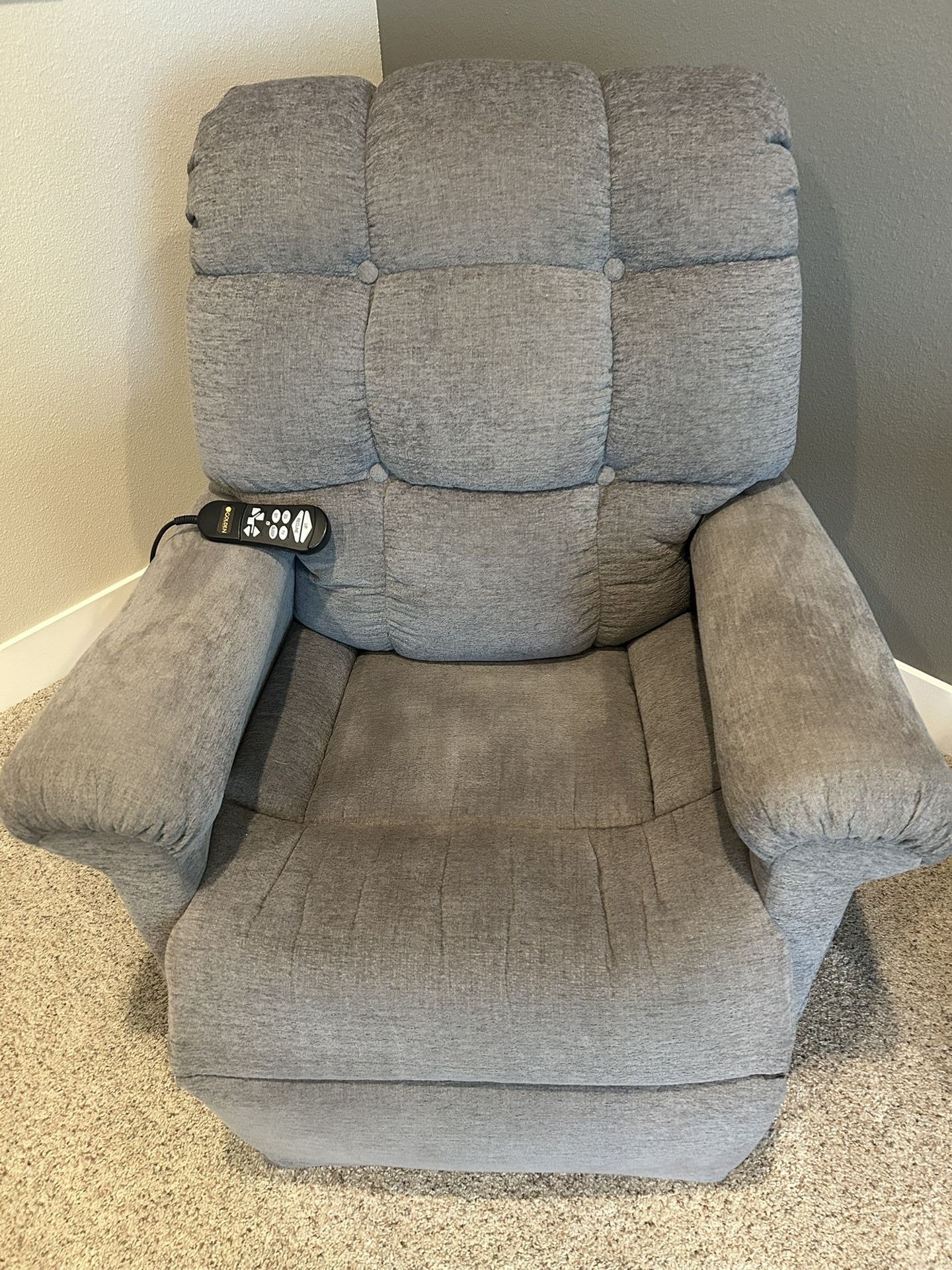 Fabric Recliner With Full Rise Option 