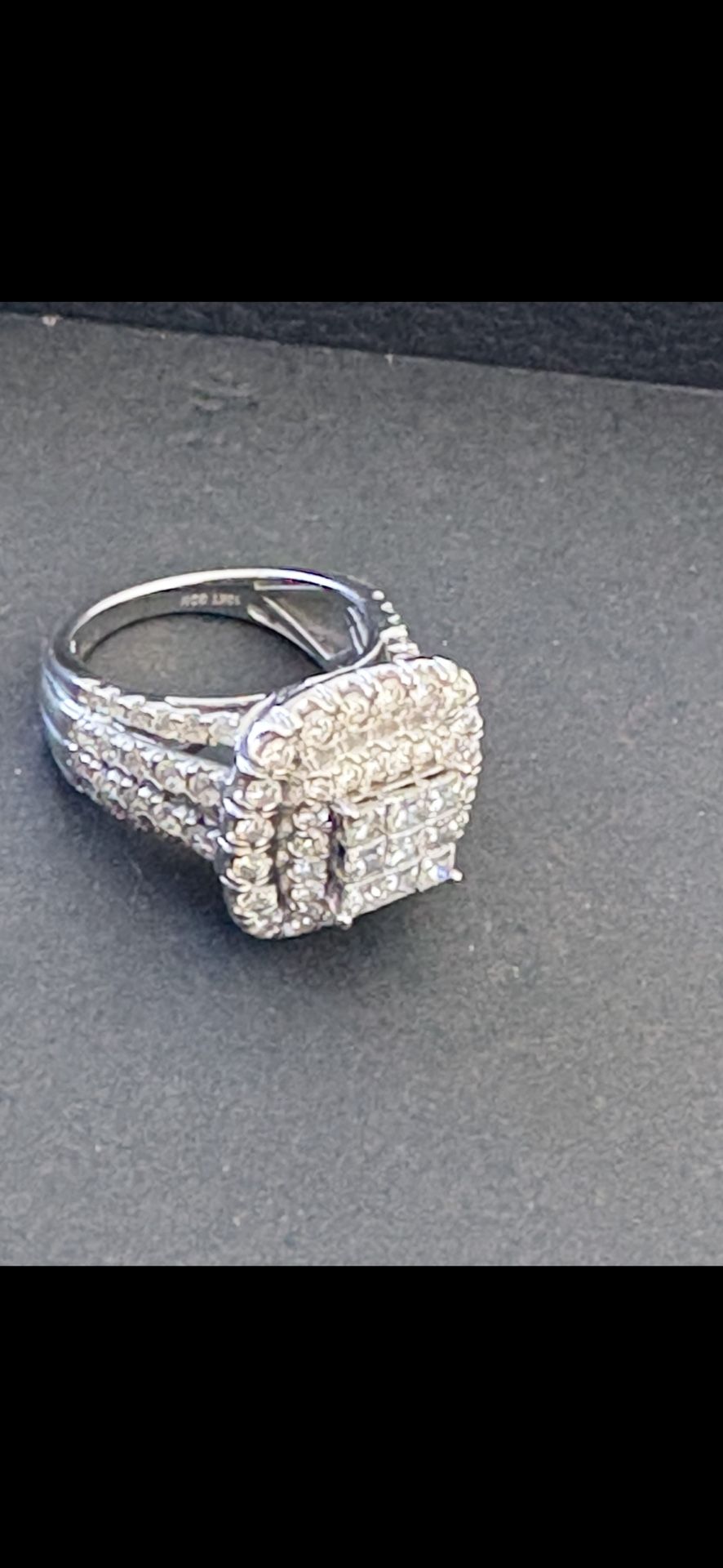 3 Carat Diamond In White Gold Ring, Clear Diamonds, Designer Piece