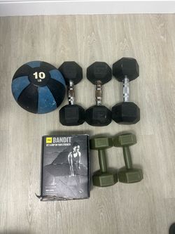 Home Gym Bundle – Dumbbells, Medicine Ball & TRX Bandit