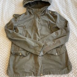 Love Tree army green zipup utility jacket