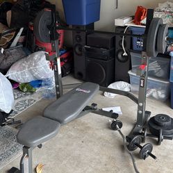 Weight Bench With Curl Bar Practically Brand New $150 Or Best Offer