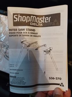 New Shopmaster Delta compound mitre saw with stand