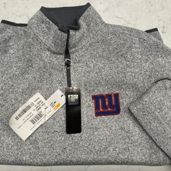 New York Giants 1/4 Zip Pullover Jacket (New With Tags)