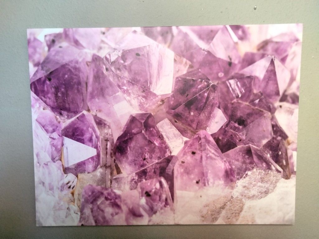 Designart - Purple Amethyst Macro - Abstract Canvas Wall Art Print