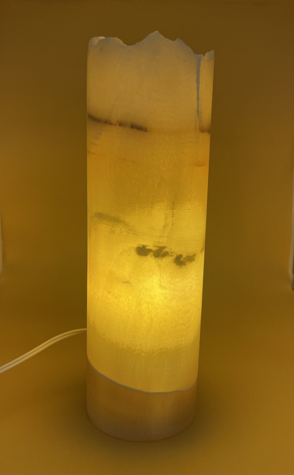 Incredible Natural Onyx Stone Cylinder Lamps Various Available 