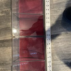vintage countertop glass display case 4 compartments