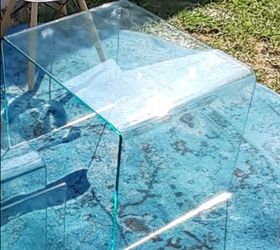 Waterfall Tempered Glass End Table