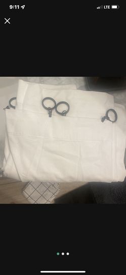 Crate And Barrel Flawless White Draperies With Hooks 