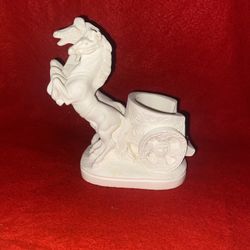 5 Inch x 3 Inch Alabaster Greek Chariot Statue Imported From Greece (5 available)