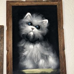 Cat Black Velvet Painting