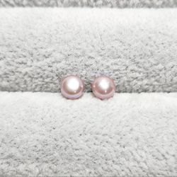 Purple Freshwater Pearl Earrings (6mm)