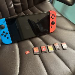 Nintendo Switch OLED + Accessories+ Storage+ Games+ Carrying Case