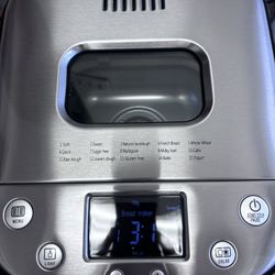 Kitchen in the box Bread Maker Machine with Gluten-Free Setting, 2LB 1.5LB 1LB Automatic Breadmaker with Homemade Cycle, 15-in-1 Stainless Steel Bread