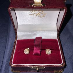 10k Real Diamond Earrings 